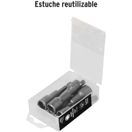 Dados magneticos 7/16" x50mm, 5 piezas, Truper 12943 Truper-Dados magneticos 7/16" x50mm, 5 piezas, Truper 12943 Fabricados en a