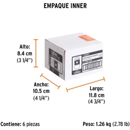 Dados magneticos 7/16" x50mm, 5 piezas, Truper 12943 Truper-Dados magneticos 7/16" x50mm, 5 piezas, Truper 12943 Fabricados en a