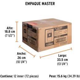 Dados magneticos 7/16" x50mm, 5 piezas, Truper 12943 Truper-Dados magneticos 7/16" x50mm, 5 piezas, Truper 12943 Fabricados en a