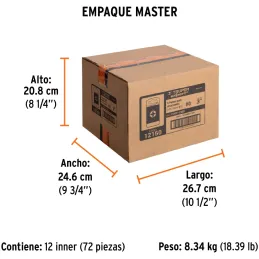 Puntas Phillips #0 x75mm PH0 estuches con 5 piezas, Truper 12150 Truper-Puntas Phillips #0 x75mm PH0 estuches con 5 piezas, Trup