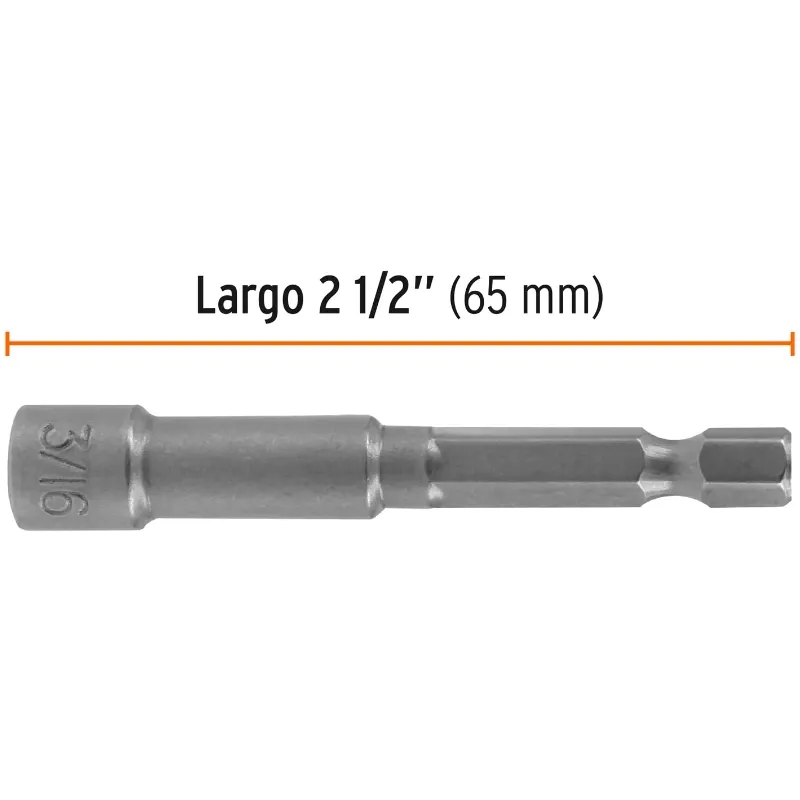Dados magneticos 3/16" x50mm, 5 piezas, Truper 12895 Truper-Dados magneticos 3/16" x50mm, 5 piezas, Truper 12895 Fabricados en a
