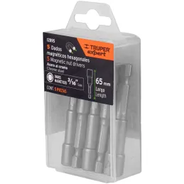 Dados magneticos 3/16" x50mm, 5 piezas, Truper 12895 Truper-Dados magneticos 3/16" x50mm, 5 piezas, Truper 12895 Fabricados en a