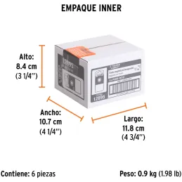 Dados magneticos 3/16" x50mm, 5 piezas, Truper 12895 Truper-Dados magneticos 3/16" x50mm, 5 piezas, Truper 12895 Fabricados en a