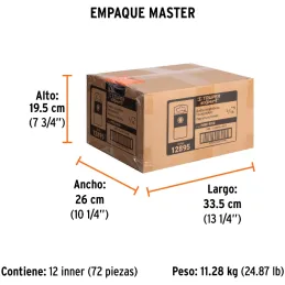 Dados magneticos 3/16" x50mm, 5 piezas, Truper 12895 Truper-Dados magneticos 3/16" x50mm, 5 piezas, Truper 12895 Fabricados en a