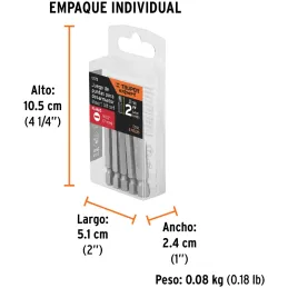 Puntas Planas 9/32" x50mm estuche 5 piezas, Truper 12173 Truper-Puntas Planas 9/32" x50mm estuche 5 piezas, Truper 12173 Fabrica