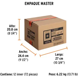 Puntas Planas 9/32" x50mm estuche 5 piezas, Truper 12173 Truper-Puntas Planas 9/32" x50mm estuche 5 piezas, Truper 12173 Fabrica