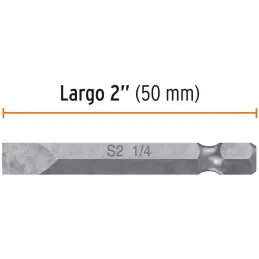 Puntas Planas 1/4" x50mm estuche 5 piezas, Truper 12171 Truper-Puntas Planas 1/4" x50mm estuche 5 piezas, Truper 12171 Fabricada