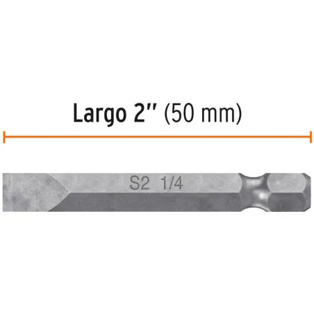 Puntas Planas 1/4" x50mm estuche 5 piezas, Truper 12171 Truper-Puntas Planas 1/4" x50mm estuche 5 piezas, Truper 12171 Fabricada