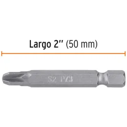 Puntas Pozidriv PZ3 x50mm, estuches con 5 piezas, Truper 12164 Truper-Puntas Pozidriv PZ3 x50mm, estuches con 5 piezas, Truper 1