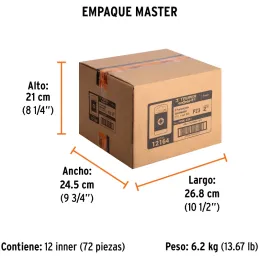 Puntas Pozidriv PZ3 x50mm, estuches con 5 piezas, Truper 12164 Truper-Puntas Pozidriv PZ3 x50mm, estuches con 5 piezas, Truper 1