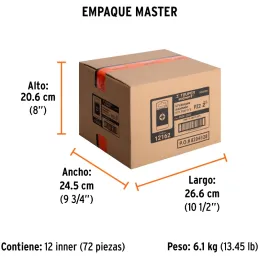 Puntas Pozidriv PZ2 x50mm, estuches con 5 piezas, Truper 12162 Truper-Puntas Pozidriv PZ2 x50mm, estuches con 5 piezas, Truper 1