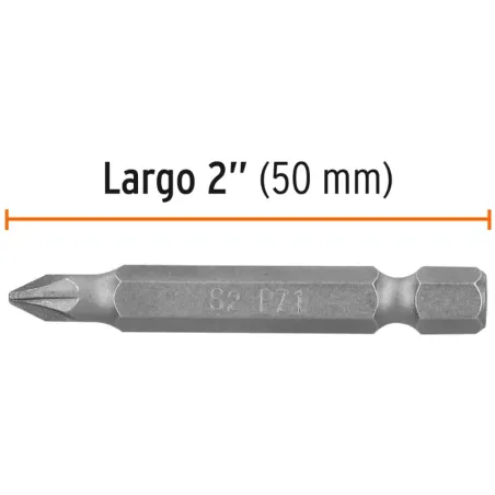 Puntas Pozidriv PZ1 x50mm, estuches con 5 piezas, Truper 12161 Truper-Puntas Pozidriv PZ1 x50mm, estuches con 5 piezas, Truper 1