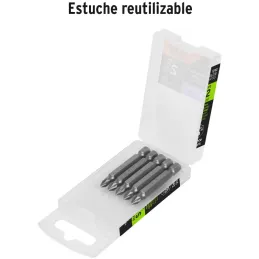 Puntas Pozidriv PZ1 x50mm, estuches con 5 piezas, Truper 12161 Truper-Puntas Pozidriv PZ1 x50mm, estuches con 5 piezas, Truper 1