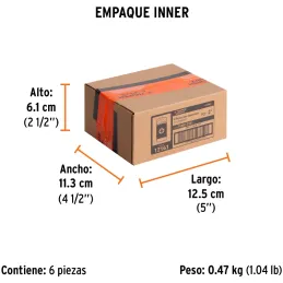 Puntas Pozidriv PZ1 x50mm, estuches con 5 piezas, Truper 12161 Truper-Puntas Pozidriv PZ1 x50mm, estuches con 5 piezas, Truper 1
