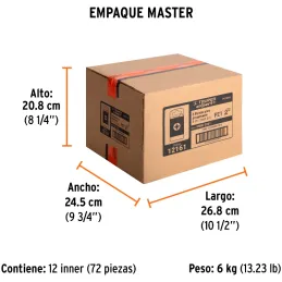 Puntas Pozidriv PZ1 x50mm, estuches con 5 piezas, Truper 12161 Truper-Puntas Pozidriv PZ1 x50mm, estuches con 5 piezas, Truper 1