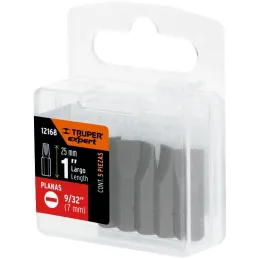 Puntas Planas 9/32" x25mm estuche 5 piezas, Truper 12168 Truper-Puntas Planas 9/32" x25mm estuche 5 piezas, Truper 12168 Fabrica