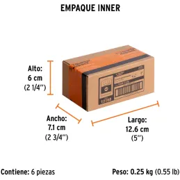 Puntas Planas 9/32" x25mm estuche 5 piezas, Truper 12168 Truper-Puntas Planas 9/32" x25mm estuche 5 piezas, Truper 12168 Fabrica