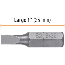 Puntas Planas 5/32" x25mm estuche 5 piezas, Truper 12165 Truper-Puntas Planas 5/32" x25mm estuche 5 piezas, Truper 12165 Fabrica