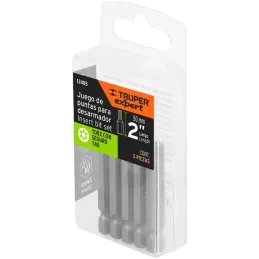 Puntas Torx con seguro T40 x50mm, estuches con 5 piezas, Truper 12485 Truper-Puntas Torx con seguro T40 x50mm, estuches con 5 pi