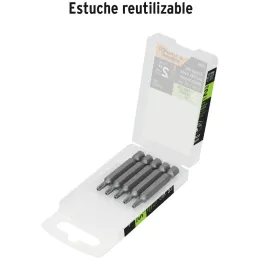 Puntas Torx con seguro T15 x50mm, estuches con 5 piezas, Truper 12358 Truper-Puntas Torx con seguro T15 x50mm, estuches con 5 pi