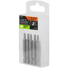 Puntas Torx con seguro T15 x50mm, estuches con 5 piezas, Truper 12358 Truper-Puntas Torx con seguro T15 x50mm, estuches con 5 pi