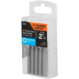 Puntas hexagonales 6mm x50mm, estuches con 5 piezas, Truper 12703 Truper-Puntas hexagonales 6mm x50mm, estuches con 5 piezas, Tr