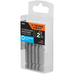 Puntas hexagonales 5mm x50mm, estuches con 5 piezas, Truper 12699 Truper-Puntas hexagonales 5mm x50mm, estuches con 5 piezas, Tr