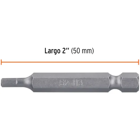 Puntas hexagonales 3mm x50mm, estuches con 5 piezas, Truper 12692 Truper-Puntas hexagonales 3mm x50mm, estuches con 5 piezas, Tr