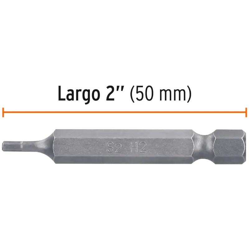 Puntas hexagonales 2mm x50mm, estuches con 5 piezas, Truper 12691 Truper-Puntas hexagonales 2mm x50mm, estuches con 5 piezas, Tr