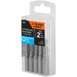 Puntas hexagonales 5/16" x50mm, estuches con 5 piezas, Truper 12654 Truper-Puntas hexagonales 5/16" x50mm, estuches con 5 piezas