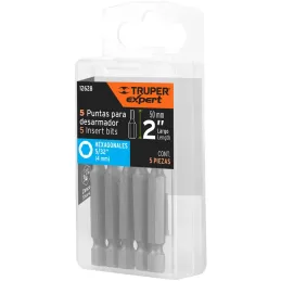 Puntas hexagonales 5/32" x50mm, estuches con 5 piezas, Truper 12628 Truper-Puntas hexagonales 5/32" x50mm, estuches con 5 piezas