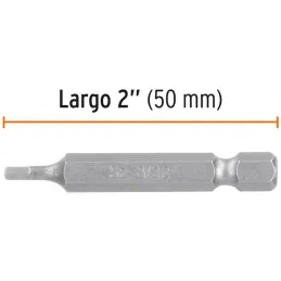 Puntas hexagonales 3/32" x50mm, estuches con 5 piezas, Truper 12609 Truper-Puntas hexagonales 3/32" x50mm, estuches con 5 piezas