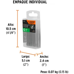 Puntas Torx T25 x50mm, estuches con 5 piezas, Truper 12256 Truper-Puntas Torx T25 x50mm, estuches con 5 piezas, Truper 12256 Fab