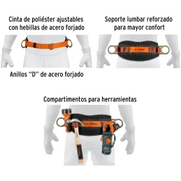 Cinturon de posicionamiento Talla44 76cm x4cm, Truper 14652 Truper-Cinturon de posicionamiento Talla44 76cm x4cm, Truper 14652 C