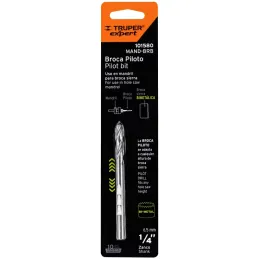 Broca piloto de 1/4" para Sierras Copa bimetalicas MAND-3/8 y MAND-7/16, Truper 101580 Truper-Broca piloto de 1/4" para Sierras 