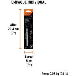 Broca piloto de 1/4" para Sierras Copa bimetalicas MAND-3/8 y MAND-7/16, Truper 101580 Truper-Broca piloto de 1/4" para Sierras 