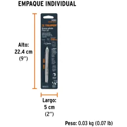 Broca piloto de 1/4" para Sierras Copa diamante MAND-3/8I y MAND-7/16I, Truper 101581 Truper-Broca piloto de 1/4" para Sierras C
