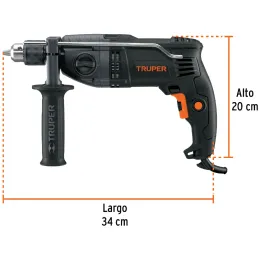 Taladros Percutores 1/2" 900W Vvariable Reversible, Truper 15202 Truper-Taladros Percutores 1/2" 900W Vvariable Reversible, Trup