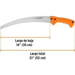 Serruchos de poda 14" Curvo 6DPP SK5 MPlastico, Truper 101430 Truper-Serruchos de poda 14" Curvo 6DPP SK5 MPlastico, Truper 1014