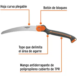 Serruchos de poda 10" Plegable Curvo 5DPP SK5 MPlastico, Truper 100198 Truper-Serruchos de poda 10" Plegable Curvo 5DPP SK5 MPla