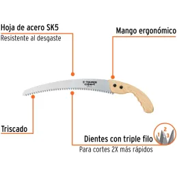 Serruchos de poda 13" Curvo 7DPP SK5 MMadera, Truper 100121 Truper-Serruchos de poda 13" Curvo 7DPP SK5 MMadera, Truper 100121 H
