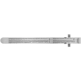 Regla de Acero Inoxidable 6" x0.5mm ClipAjustable, Truper 101810 Truper-Regla de Acero Inoxidable 6" x0.5mm ClipAjustable, Trupe