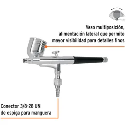 Pistolas de Pinturas 8ml Aerografica Gravedad AireFlujoControlado, AERO-30 Truper 11859 Truper-Pistolas de Pinturas 8ml Aerograf