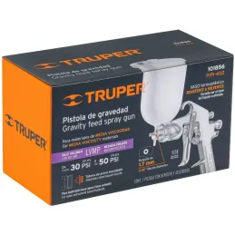 Pistolas de Pinturas Gravedad 400ml T1.7mm VM A18-25cm ControlAire, PIPI-402 Truper 101856 Truper-Pistolas de Pinturas Gravedad 