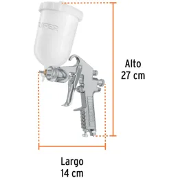 Pistolas de Pinturas Gravedad 400ml T2mm VA A18-25cm ControlAire, PIPI-403 Truper 101857 Truper-Pistolas de Pinturas Gravedad 40