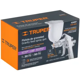 Pistolas de Pinturas Gravedad 400ml T2mm VA A18-25cm ControlAire, PIPI-403 Truper 101857 Truper-Pistolas de Pinturas Gravedad 40