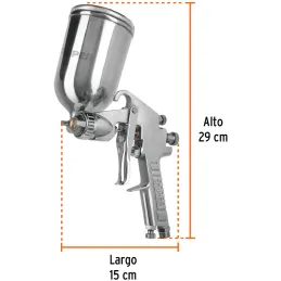 Pistolas de Pinturas Gravedad 400ml LVMP T1mm VB A18-25cm, PIPI-411 Truper 11989 Truper-Pistolas de Pinturas Gravedad 400ml LVMP
