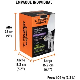 Pistolas de Pinturas Gravedad 600ml LVMP T1.4mm VB A20-30cm Automotriz Pro, PIPI-420X Truper 11749 Truper-Pistolas de Pinturas G