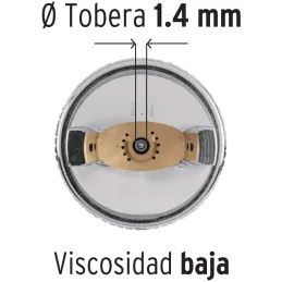 Pistolas de Pinturas Gravedad 500ml HVLP T1.4mm VB A20-24cm, PIPI-440 Truper 12128 Truper-Pistolas de Pinturas Gravedad 500ml HV
