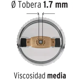 Pistolas de Pinturas Gravedad 500ml HVLP T1.7mm VM A20-24cm, PIPI-441 Truper 12129 Truper-Pistolas de Pinturas Gravedad 500ml HV